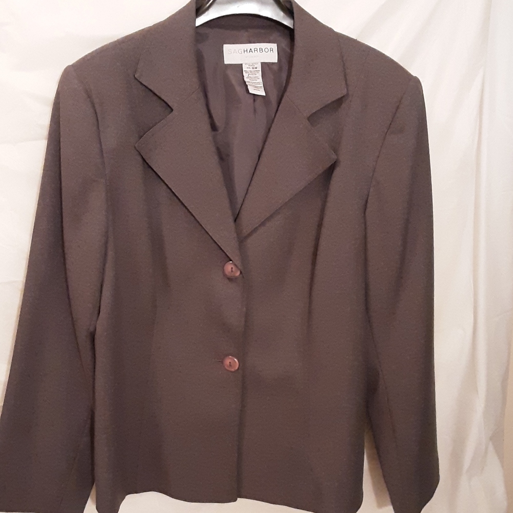 EUC  16W Sag Harbor Woman Grey Blazer Jacket